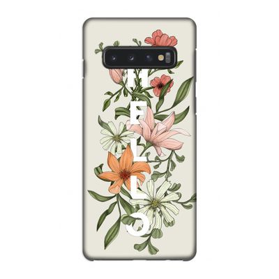 Hello bloemen: Samsung Galaxy S10 4G Volledig Geprint Hoesje