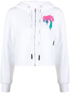 Palm Angels hoodie en coton à logo imprimé - Blanc