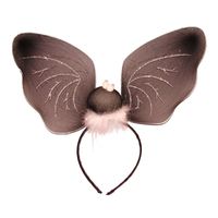 Vleermuizen vleugels verkleed diadeem - grijs - kunststof - volwassenen