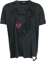 DSQUARED2 t-shirt effet-usé en coton à imprimé graphique - Gris