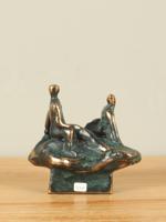 Bronzen beeld Samen, 10 cm