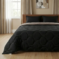 1+1 Gratis Wasbaar Lazy Dekbed Zonder Overtrek - Zonder Overtrek - Zwart Antraciet - Dekbed-Discounter.nl