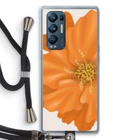 Orange Ellila flower: Oppo Find X3 Neo Transparant Hoesje met koord