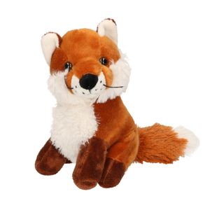 Pluche vos knuffeltje zittend 20 cm