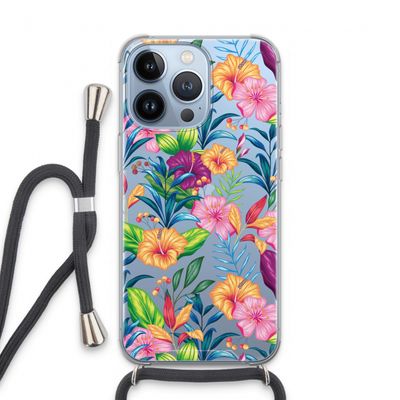 Tropisch 2: iPhone 13 Pro Transparant Hoesje met koord