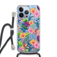 Tropisch 2: iPhone 13 Pro Transparant Hoesje met koord