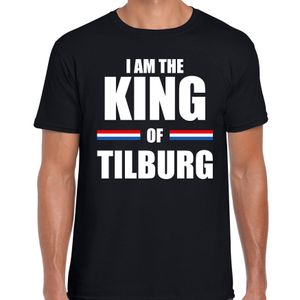 I am the King of Tilburg Koningsdag t-shirt zwart voor heren