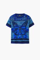 Vlinderprint T-shirt - BLUE - S