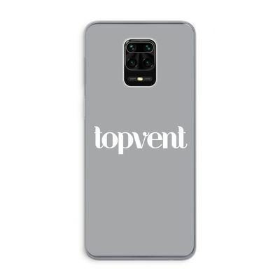 Topvent Grijs Wit: Xiaomi Redmi Note 9 Pro Transparant Hoesje