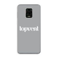 Topvent Grijs Wit: Xiaomi Redmi Note 9 Pro Transparant Hoesje