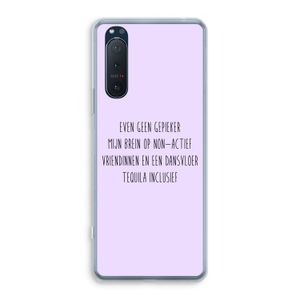Tequila: Sony Xperia 5 II Transparant Hoesje