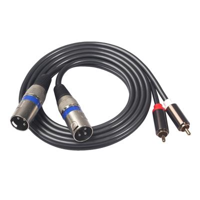 366155-15 2 RCA male naar 2 XLR 3 pin Male audio kabel lengte: 1.5 m