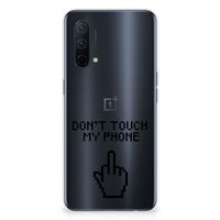 OnePlus Nord CE 5G Silicone-hoesje Finger Don't Touch My Phone - thumbnail