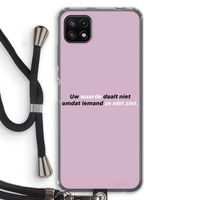 uw waarde daalt niet: Samsung Galaxy A22 5G Transparant Hoesje met koord