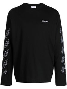 Off-White t-shirt en coton à motif Diag brodé - Noir