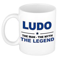 Naam cadeau mok/ beker Ludo The man, The myth the legend 300 ml   -