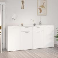 Dressoir 160x36x75 cm bewerkt hout wit