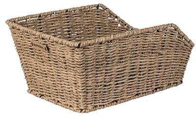 Basil cento rattan look wsl - fietsmand - achterop - inclusief wsl systeem - lichtbruin