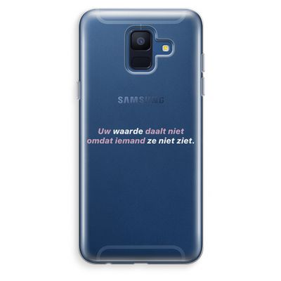 uw waarde daalt niet: Samsung Galaxy A6 (2018) Transparant Hoesje