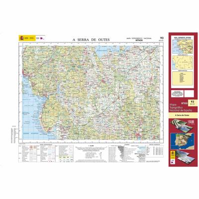 Topografische kaart 93 MT50 A Serra de Outes | CNIG - Instituto Geográfico Nacional1