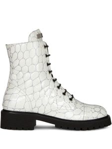 Giuseppe Zanotti bottines Thora à lacets - Blanc