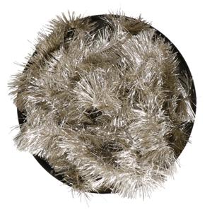 Decoris kerstslinger - licht parel/champagne - 270 x 7 cm - folie/lametta - glans