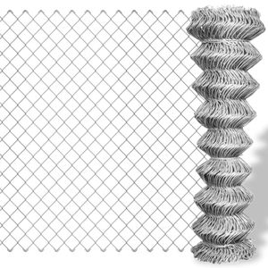 VidaXL Gaashek 15x1,25 m gegalvaniseerd staal zilverkleurig