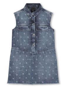 Givenchy Kids short en jean à motif 4G - Bleu