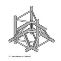 Duratruss DT 43 C45-LUDL Trusshoek 90 + links omlaag + links omhoog (bij Apex Up)