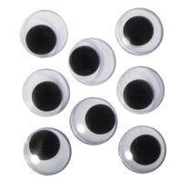 Zakje met 40x stuks zelfklevende wiebel oogjes 20 mm