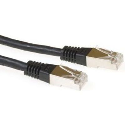 ACT Zwarte 2 meter LSZH SFTP CAT6 patchkabel met RJ45 connectoren