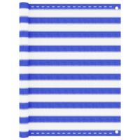 VidaXL Balkonscherm 120x400 cm hdpe blauw en wit