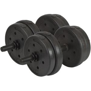 Viking Choice  Dumbbell halter set 20 kg - 2 x 10 kg – Composiet Zwart