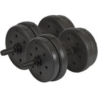 Viking Choice  Dumbbell halter set 20 kg - 2 x 10 kg – Composiet Zwart - thumbnail