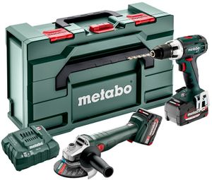 Metabo Comboset 2.4.1 | BS18LT Klopboormachine + W18 L 9-125 Haakse Slijper | 18V | 2 x 4,0Ah Li-Ion + lader - 685206510