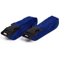 Spanbanden set - 2x - blauw - polyester - 2,5 m - klik systeem