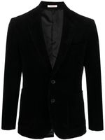 FURSAC blazer en velours côtelé à simple boutonnage - Noir