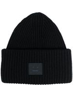 Acne Studios bonnet à détail de patch - Noir - thumbnail