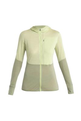 Icebreaker 200 Realfleece Descender LS Zip Hoody Fleece Dames Glazen/Lichen S