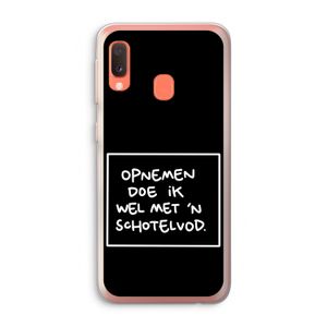 Schotelvod: Samsung Galaxy A20e Transparant Hoesje