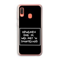 Schotelvod: Samsung Galaxy A20e Transparant Hoesje