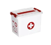 Sunware Q-line EHBO doos met inzet 9L wit rood Sunware Q-line EHBO doos met inzet 9L wit rood