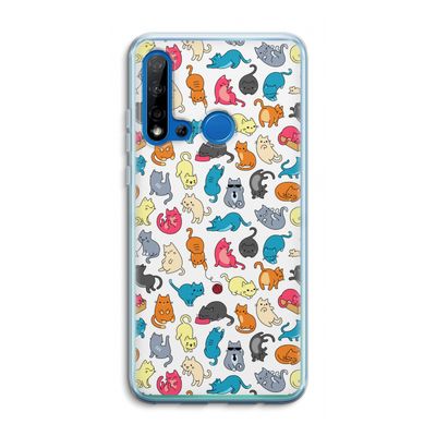 Kleurrijke katten: Huawei P20 Lite (2019) Transparant Hoesje