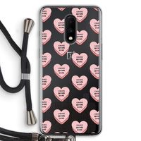 Chicks before dicks: OnePlus 7 Transparant Hoesje met koord
