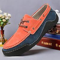 Voor heren Sneakers Formele Schoenen Jurk schoenen Leer Comfortabel Anti-slip Veters Blauw Licht Grijs Oranje Lightinthebox