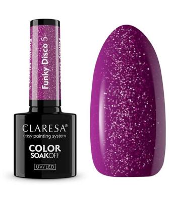 Claresa uv/led gellak 5ml funky disco 5 violet vinyl
