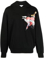 Philipp Plein hoodie cœur & dagger - Noir - thumbnail