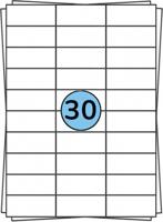 Huismerk A4 Stickervellen voor pakketten en brieven | 70 x 29.7 mm | Wit - 30 Stickers per Vel - 100 stuks per verpakking