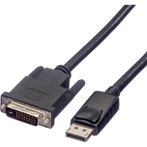 ROLINE DisplayPort Kabel DP Male - DVI Male (24+1), LSOH, zwart, 5 m