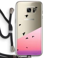 Fly away: Samsung Galaxy S7 Edge Transparant Hoesje met koord